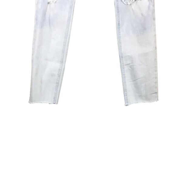 PacSun Men’s 30x32 Light Blue Skinny Jeans – Distressed Raw Hem, Active Stretch - Picture 2 of 11